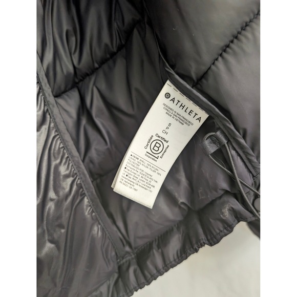 Athleta Black Aire Puffer Jacket Woman Size S - Picture 6 of 6